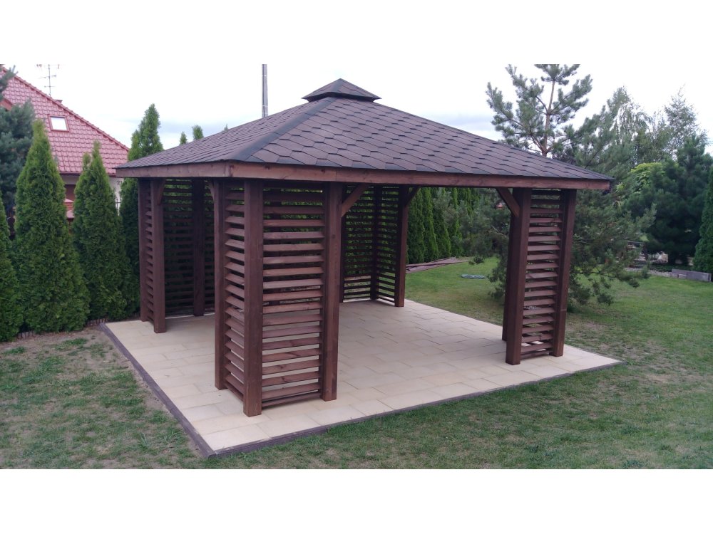Rechteckiger Pavillon P10 4 x 4 m 16 m2