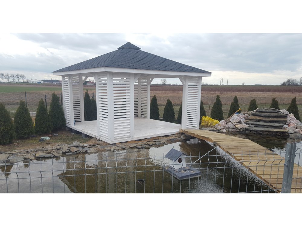 Rechteckiger Pavillon P10 4 x 4 m 16 m2