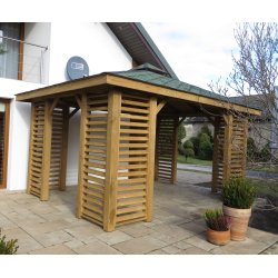 Rechteckiger Pavillon P10 4 x 4 m 16 m2