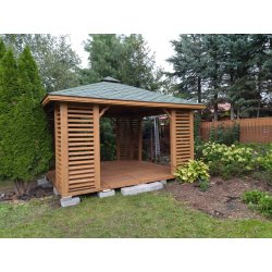 Rechteckiger Pavillon P10 4 x 4 m 16 m2