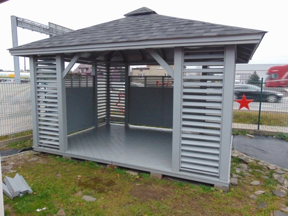 Rechteckiger Pavillon P10a 4 x 3 m 12 m2