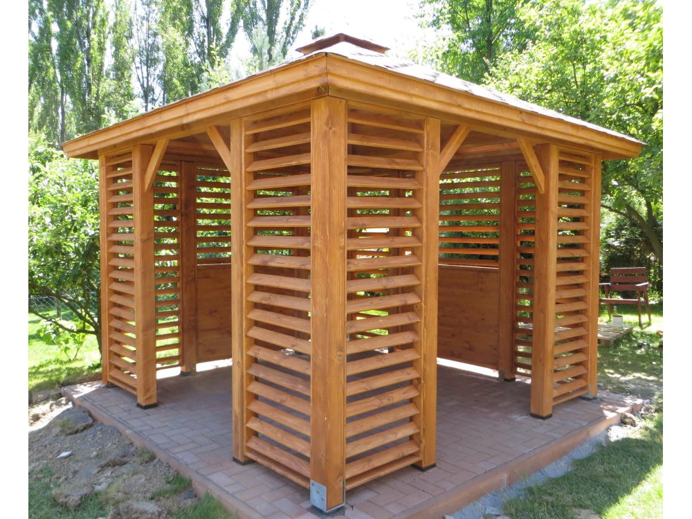 Rechteckiger Pavillon P10a 4 x 3 m 12 m2