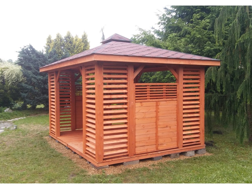 Rechteckiger Pavillon P10a 4 x 3 m 12 m2
