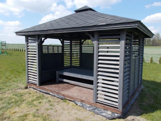 Rechteckiger Pavillon P10a 4 x 4 m 16 m2