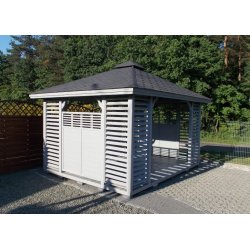Rechteckiger Pavillon P10a 4 x 4 m 16 m2