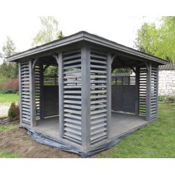 Rechteckiger Pavillon P10a 4 x 4 m 16 m2