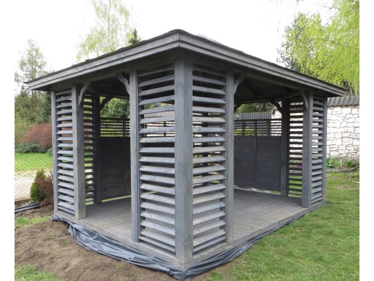 Rechteckiger Pavillon P10a 4 x 4 m 16 m2
