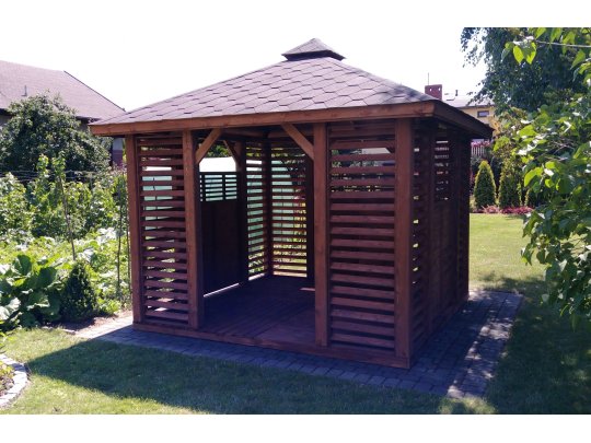 Rechteckiger Pavillon P10a 4 x 4 m 16 m2