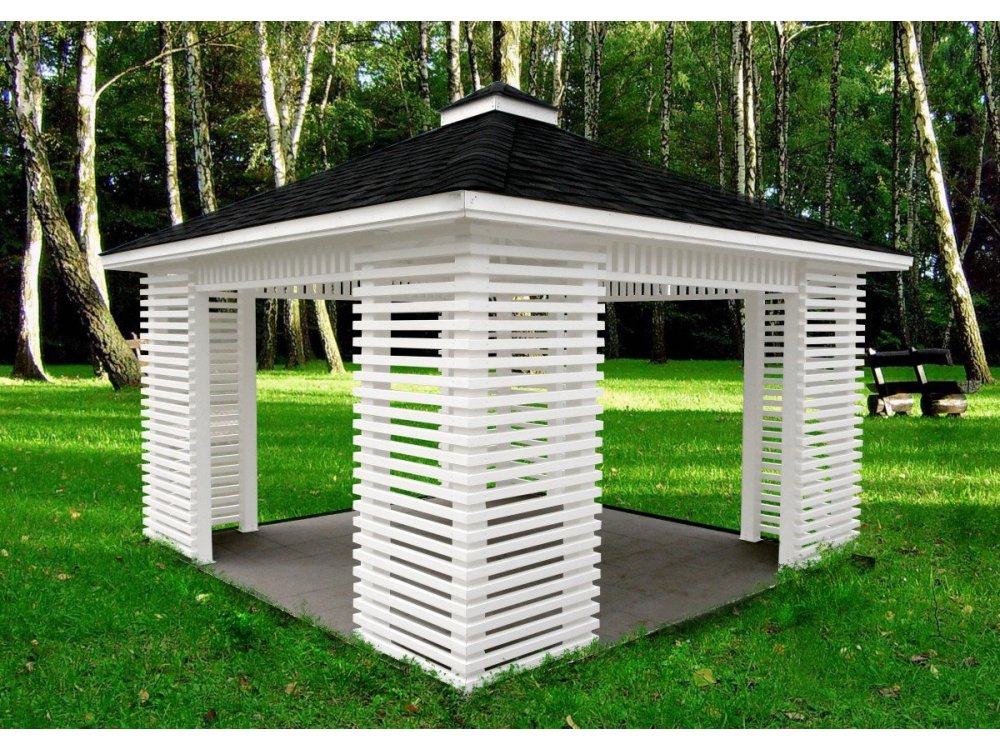 Rechteckiger Pavillon P10b 4 x 4 m 16 m2