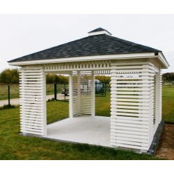 Rechteckiger Pavillon P10b 4 x 4 m 16 m2