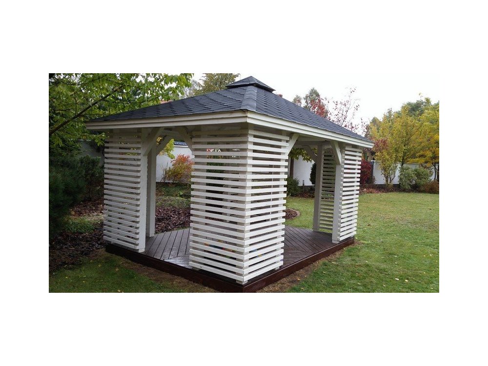Rechteckiger Pavillon P10b 4 x 4 m 16 m2