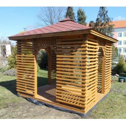 Rechteckiger Pavillon P10b 4 x 4 m 16 m2