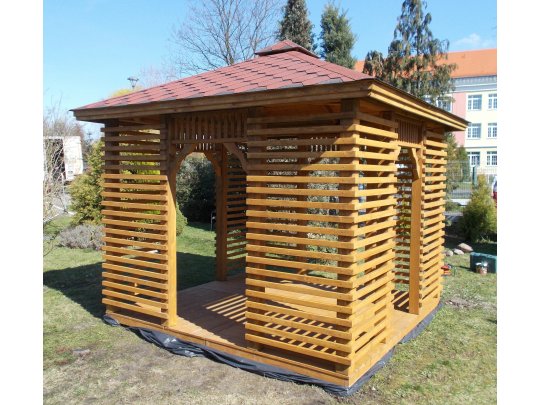 Rechteckiger Pavillon P10b 4 x 4 m 16 m2