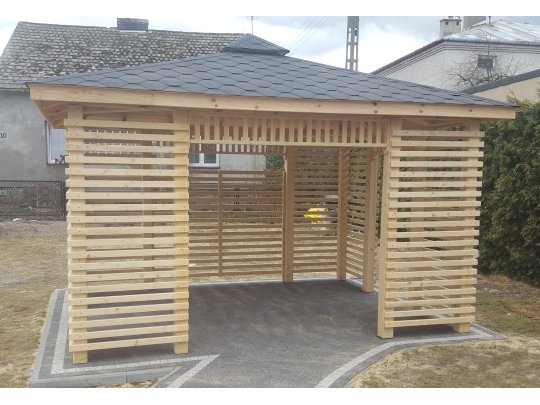 Rechteckiger Pavillon P10b 4 x 4 m 16 m2