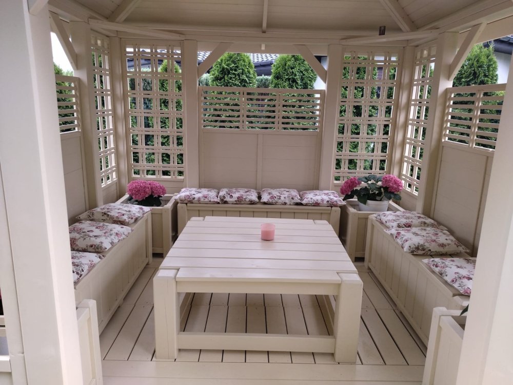 Rechteckiger Pavillon P11 4 x 3 m 12 m2