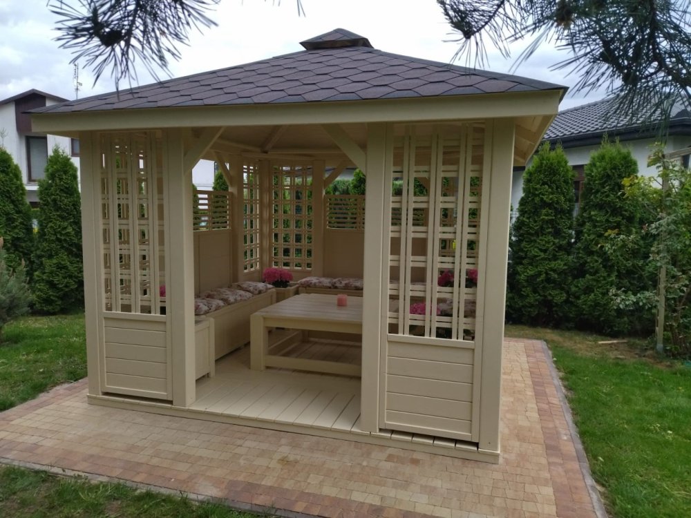 Rechteckiger Pavillon P11 4 x 3 m 12 m2