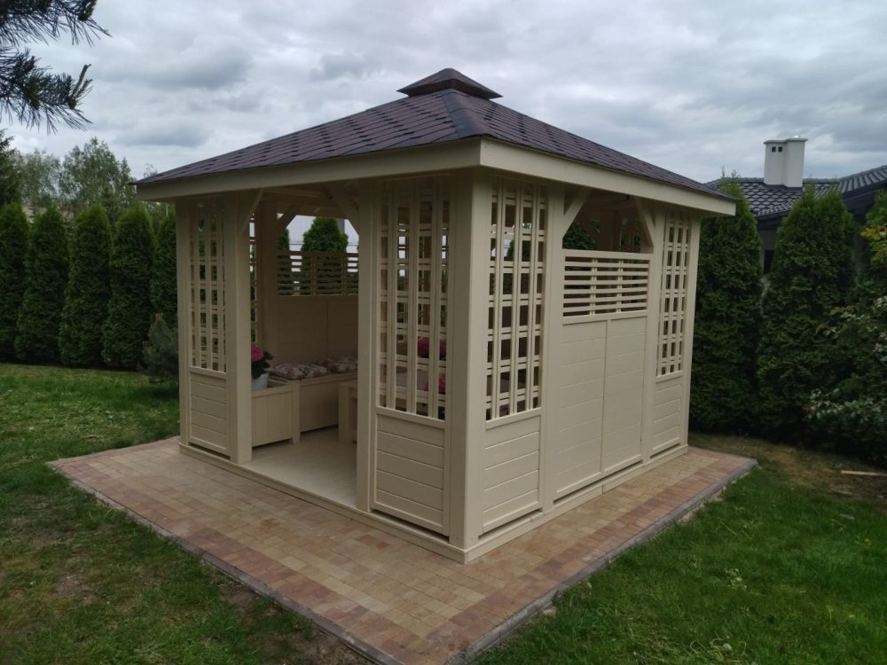 Rechteckiger Pavillon P11 4 x 3 m 12 m2