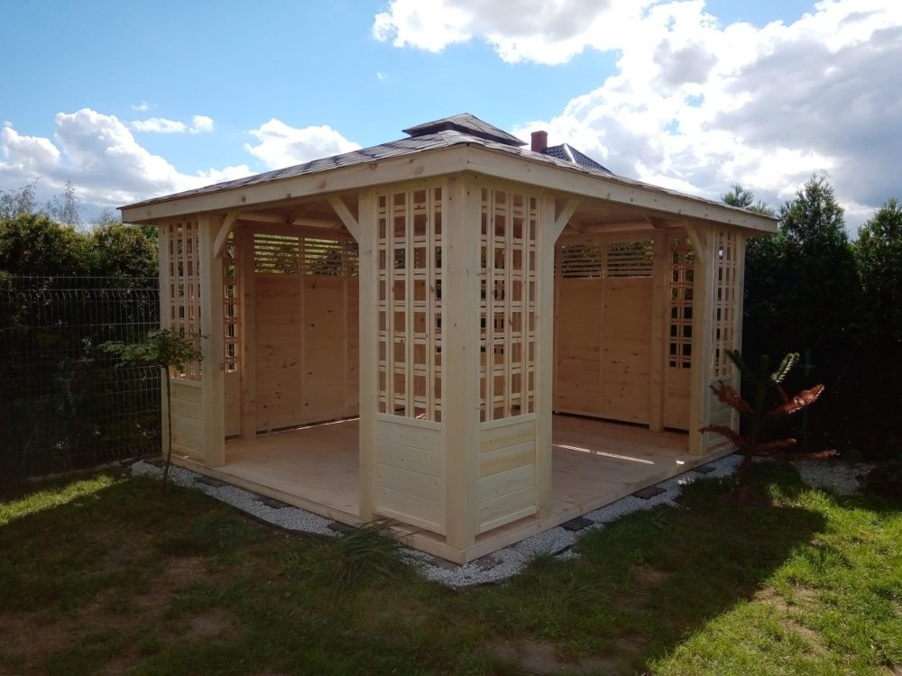 Rechteckiger Pavillon P11 4 x 3 m 12 m2