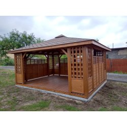 Rechteckiger Pavillon P11 4 x 4 m 16 m2