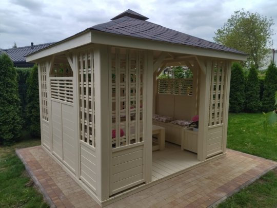 Rechteckiger Pavillon P11 4 x 4 m 16 m2