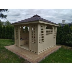 Rechteckiger Pavillon P11 4 x 4 m 16 m2