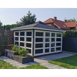 P14 rechteckiger Pavillon 4 x 4 m 16 m2