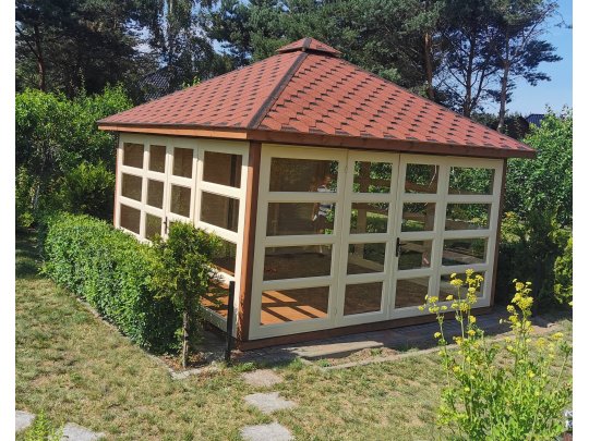 P14 rectangular gazebo 4 x 4 m 16 m2
