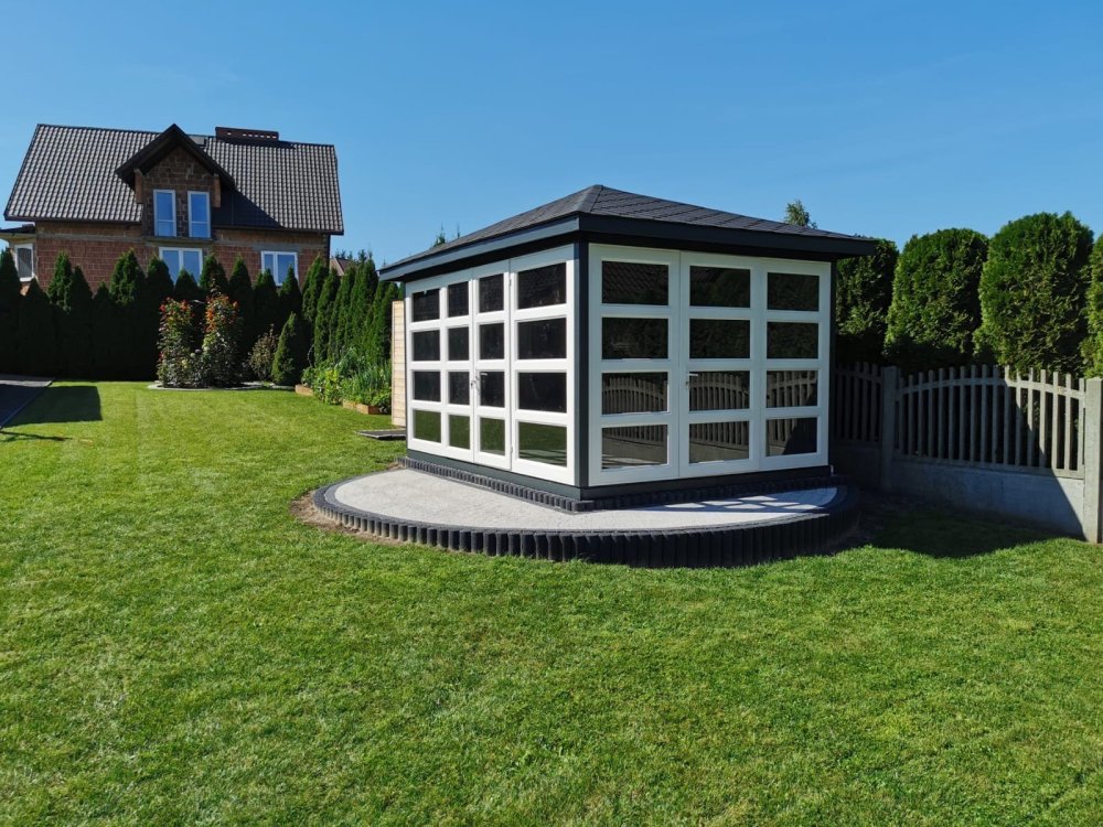 P14 rechteckiger Pavillon 4 x 4 m 16 m2