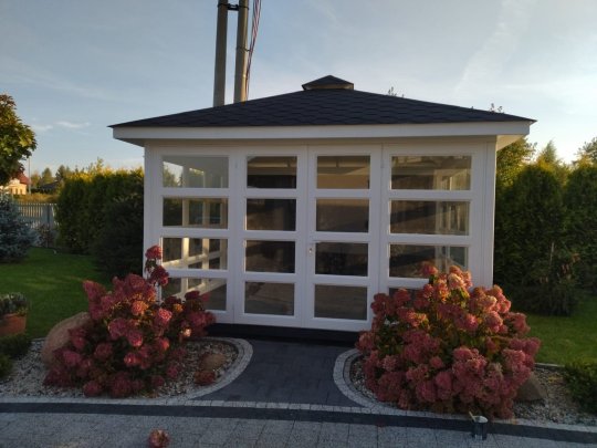 P14 rectangular gazebo 4 x 4 m 16 m2