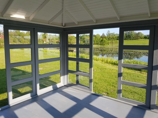 P14 rechteckiger Pavillon 4 x 4 m 16 m2