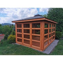 P14 rectangular gazebo 4 x 4 m 16 m2