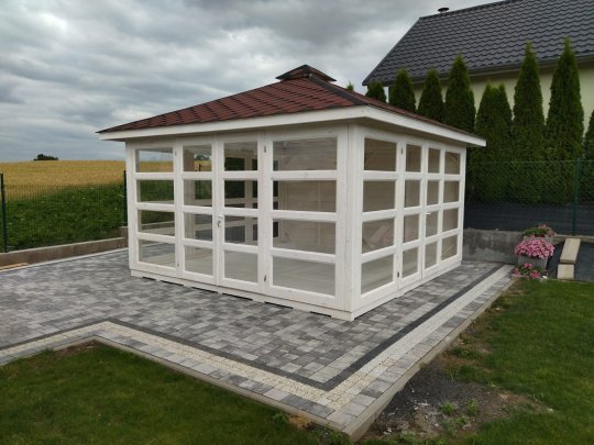 P14 rechteckiger Pavillon 4 x 4 m 16 m2