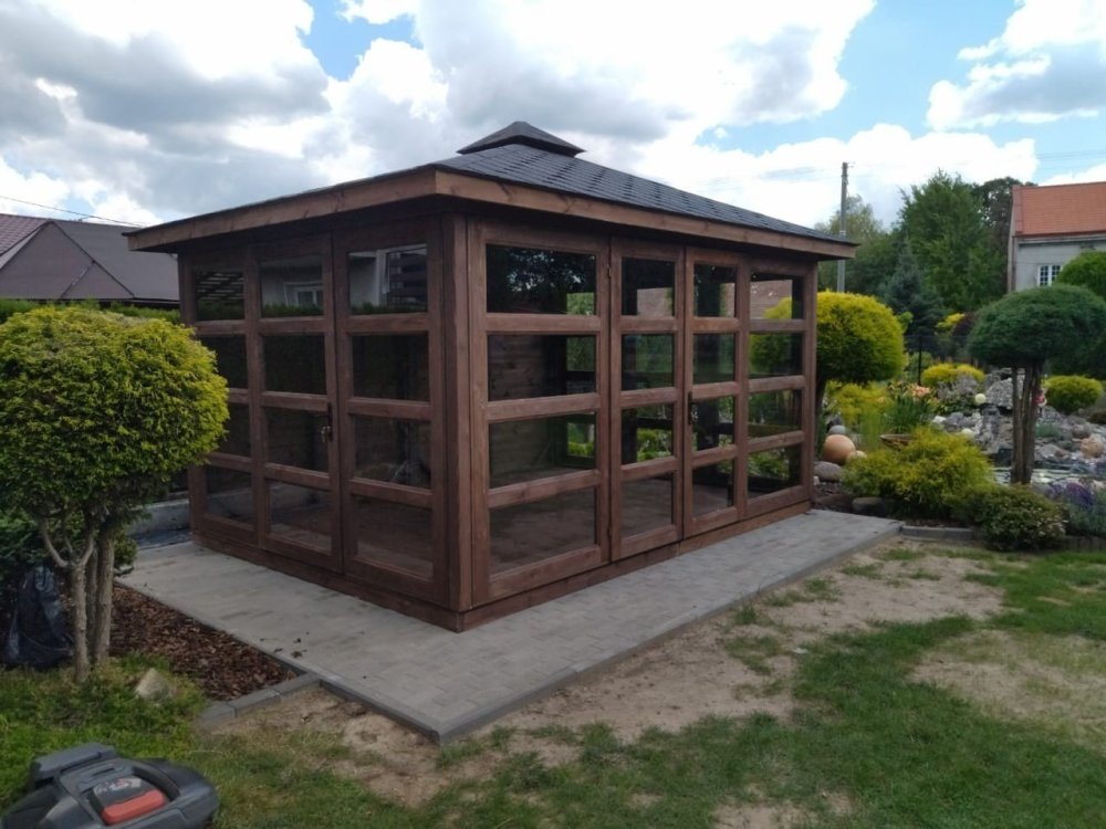 P14 rectangular gazebo 4 x 4 m 16 m2