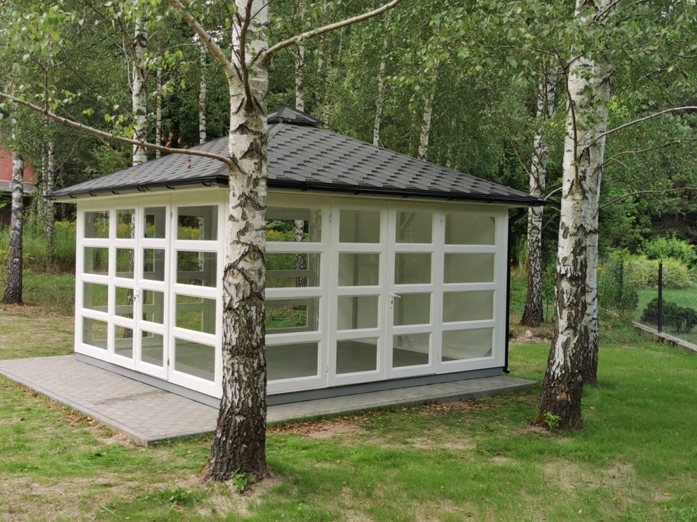 P14 rechteckiger Pavillon 4 x 4 m 16 m2