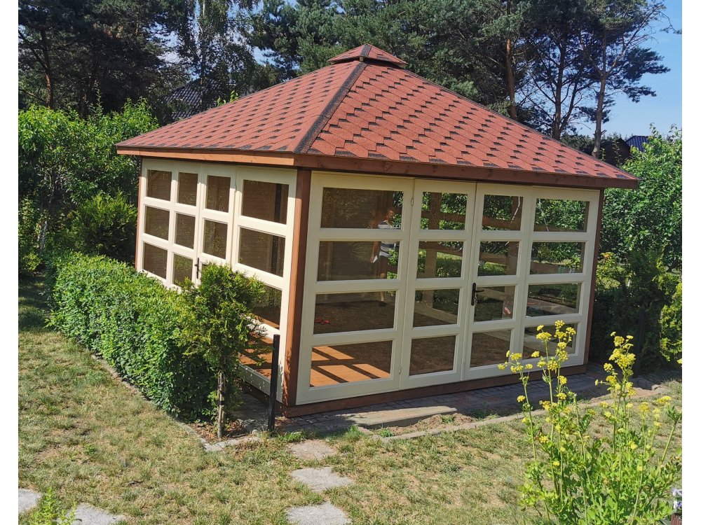 P14 rechteckiger Pavillon 5 x 5 m 25 m2