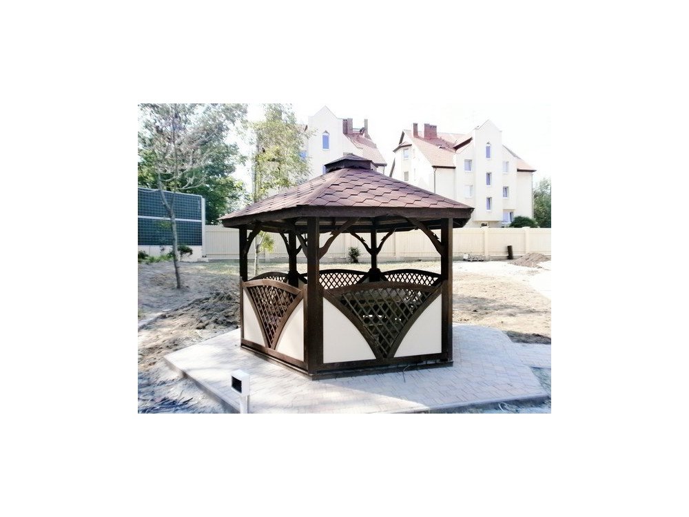Hexagonal gazebo C1 ∅ 3.2m 8m2
