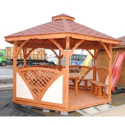 Sechseckiger Pavillon C1 ∅ 3,9m 12m2