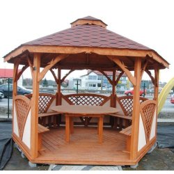 Hexagonal gazebo C1 ∅ 6.0m 28m2