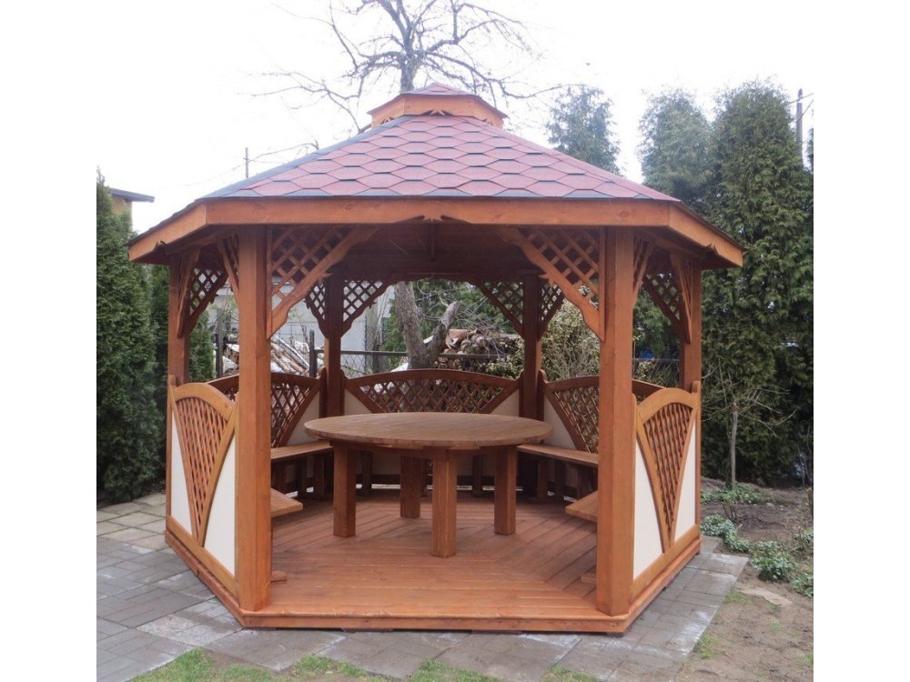 Sechseckiger Pavillon C2 ∅ 3,9m 12m2