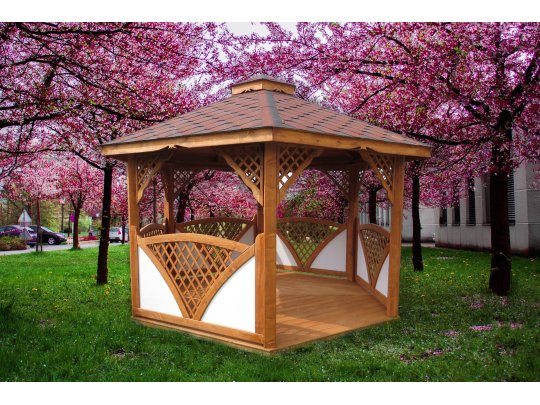 Sechseckiger Pavillon C2 ∅ 6,0m 28m2