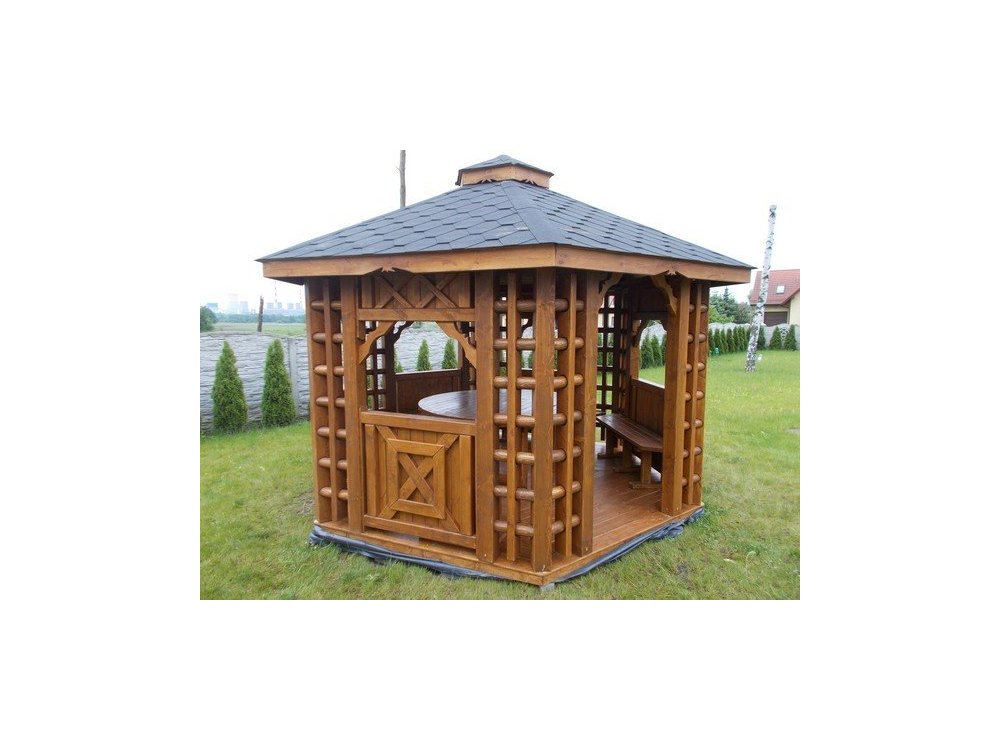 Altpolnischer sechseckiger Pavillon ∅ 3,9 m 12 m2