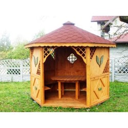 Hexagonal gazebo S1 ∅ 3.2m 8m2