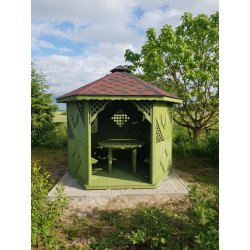 Hexagonal gazebo S1 ∅ 3.2m 8m2
