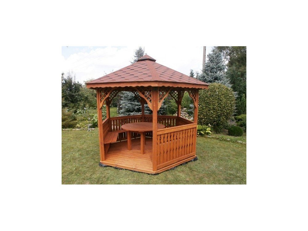 Hexagonal gazebo S2 ∅ 3.9m 12m2