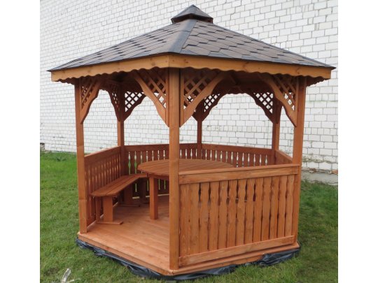 Hexagonal gazebo S2 ∅ 3.9m 12m2