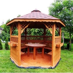 Sechseckiger Pavillon S2a ∅ 3,9m 12m2