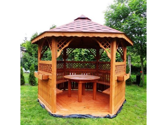 Hexagonal gazebo S2a ∅ 3.9m 12m2