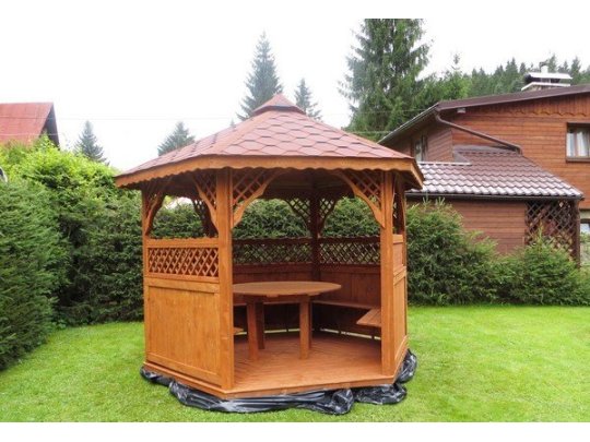 Hexagonal gazebo S2a ∅ 3.9m 12m2