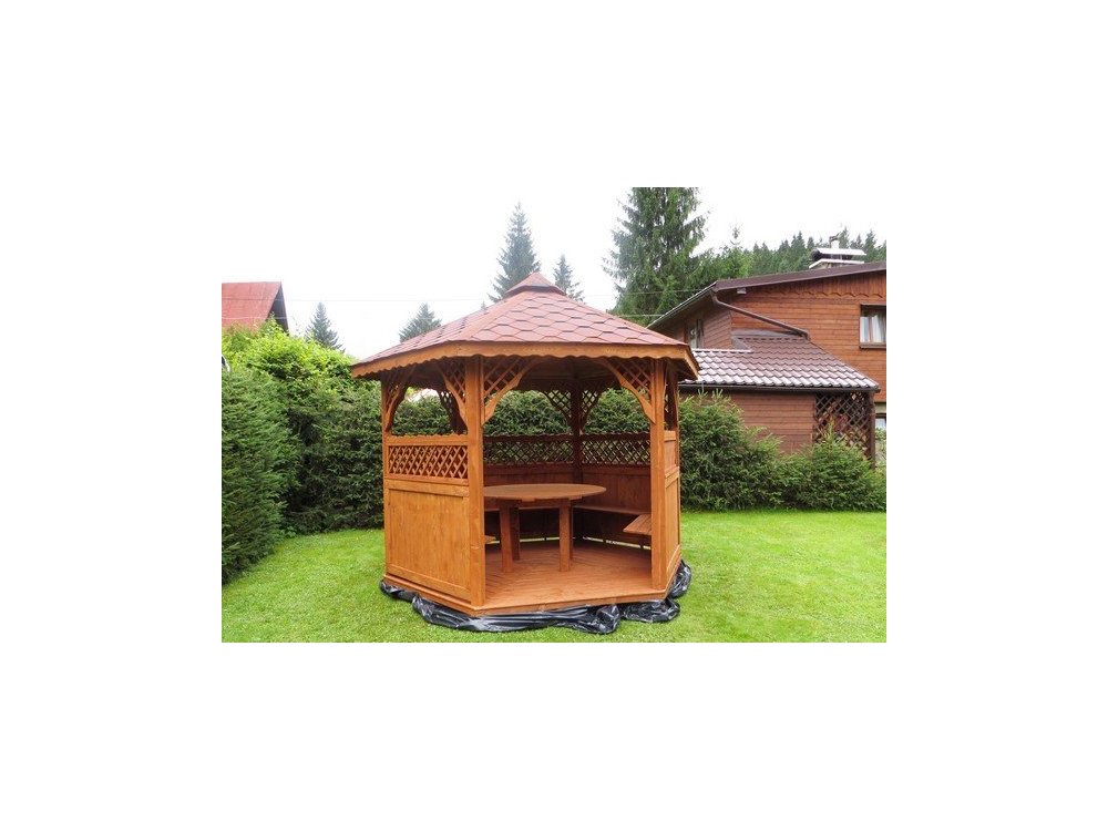 Hexagonal gazebo S2a ∅ 3.9m 12m2