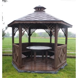 Hexagonal gazebo S3 ∅ 3.2m 8m2